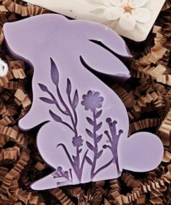 Săpun handmade cu glicerină - Iepuraș de Paște - lila 💜 (fără cutie)