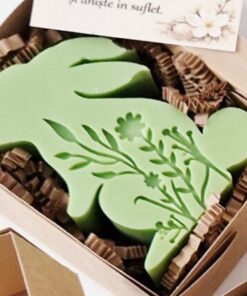 Săpun handmade cu glicerină - Iepuraș de Paște - verde 💚(fără cutie)