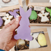 Săpun handmade cu glicerină - Iepuraș de Paște în picioare - lila 💜 (fără cutie)